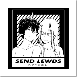 Zero Two and Hiro Love Posters and Art